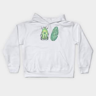 Leaf and beetle Kids Hoodie